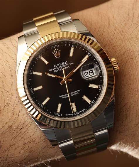 rolex datejust 41 black disal 2 tone|rolex datejust 41 for sale.